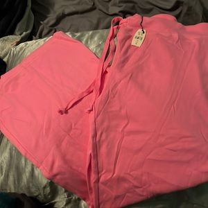 VS Pink Crop Pajama Pants NWT M